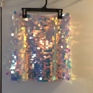 Sparkly big sequin mini skirt